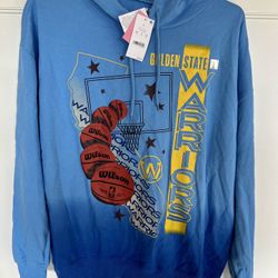 NBA Golden State Warriors Women's Pullover Hoodie - Ombré Blue - Size Large