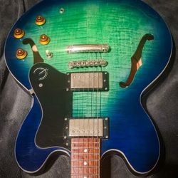 Epiphone 335 Dot AM Aquamarine Burst electric guitar