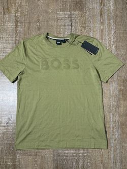 HUGO BOSS Men’s Green Logo T-Shirt NWT Short Sleeve Designer Tee