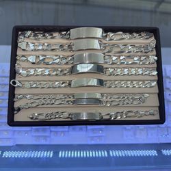 Sterling Silver Figaro Enclava Bracelets