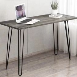 Modern Wood Desk Hairpin Legs, Office Table, Writer Desk 