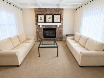 Cream sofa couches