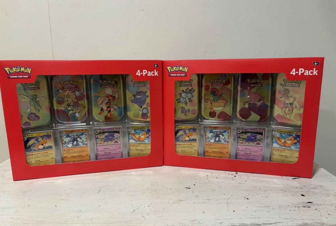Pokemon 151 - 4 Mini Tins - Sam’s Club Exclusive New Sealed!