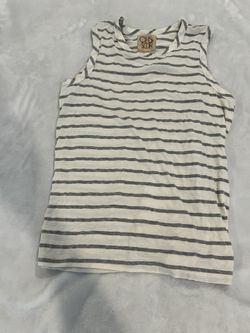 Chaser Women's striped grey white top Size M