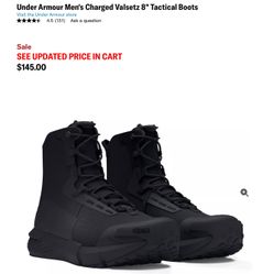 Under Armour Charged Valsetz 8" Tactical Boots