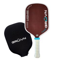 BRAND NEW GRUVN LAZR-16X Pickleball Paddle - Kevlar/Carbon Fiber - Elongated - Red Blend