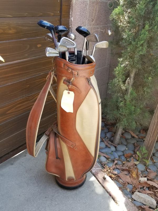 Vanguard Leather Vintage Golf Bag w/ assorted Golf Clubs for Sale in Downey, CA OfferUp