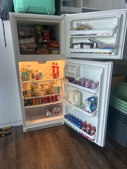 Fridge and Dining Table