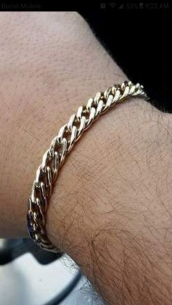 14k Gold! CUBAN Link Bracelet 11G