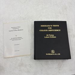 Ishihara Test Chart Books for Color Deficiency 38 Plates with User Manual New