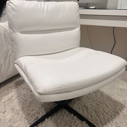 *BRAND NEW* Adjustable Armless White Desk Chair