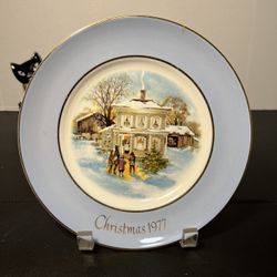 Enoch Wedgwood England For Avon Vintage 1977 Plate Carollers In The Snow