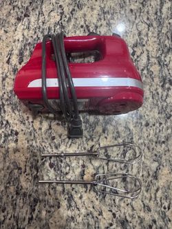 KitchenAid KHM512ER 5-Speed Hand Mixer Red w/ Beaters