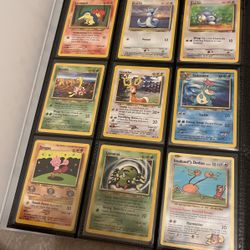 Vintage Pokemon Cards Fresh From Packs 108 Cards In Binder And Sleeves 