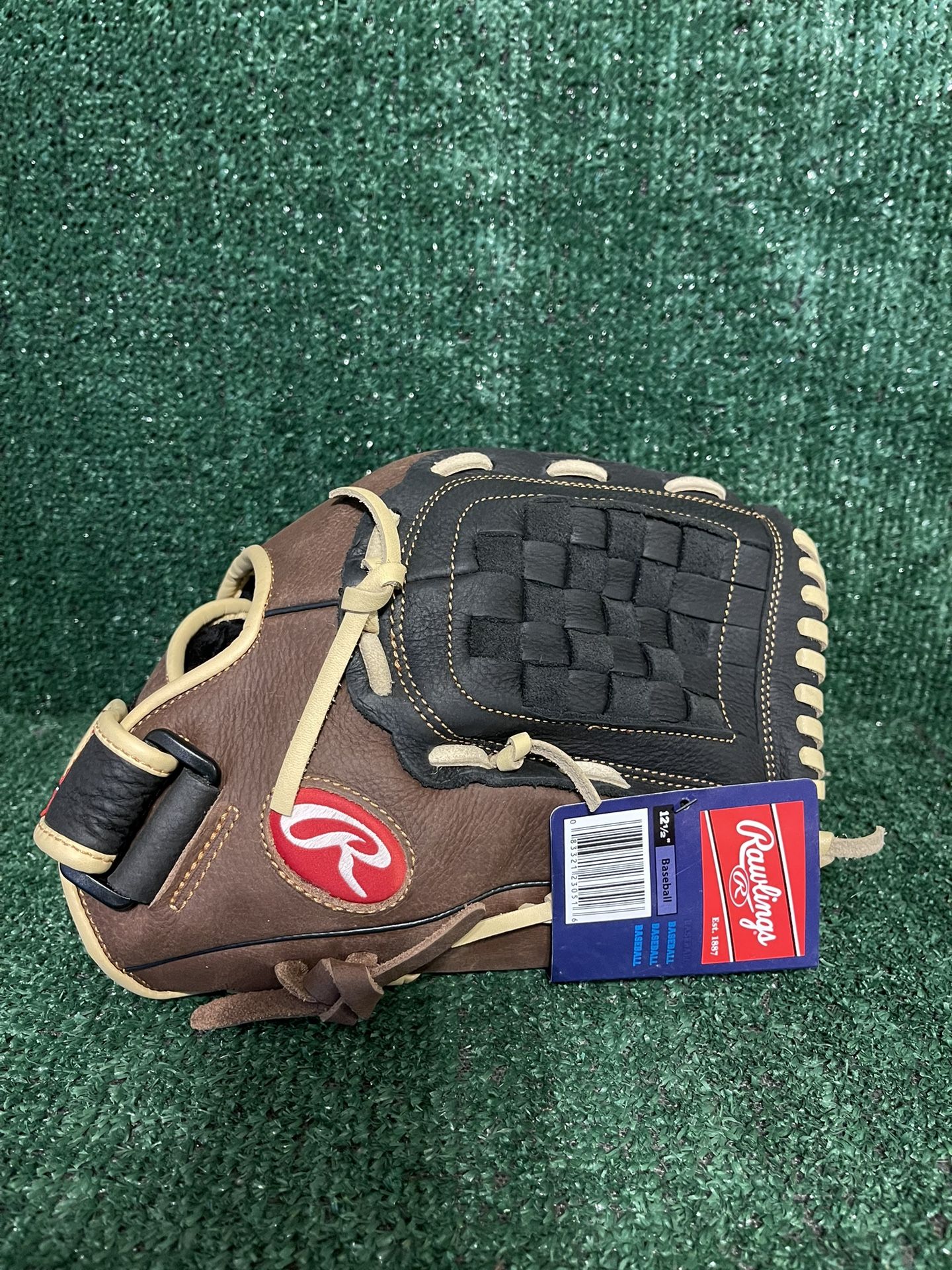Rawlings RBG36BC Brown Leather Zero Shock Baseball Glove Right Hand Throw 12.5” Inch.