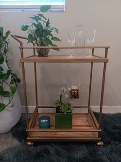 Metal golden cart
