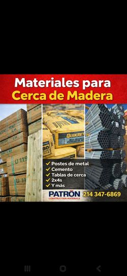 Material para cerca de madera