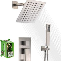 SUMERAIN Shower Faucet Brushed Nickel,Rough-in Valve Included and Complete Metal Components,Customized Acceptable