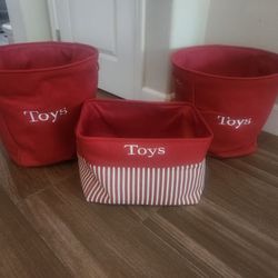 SET OF 3 TOY BASKET