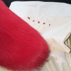 Marni Red Fussbett Sabot Slip-on