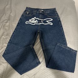 Light Blue ice cream Jeans ( Size 34x32) Baggy fit