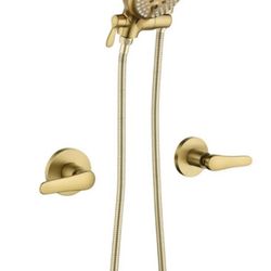 (New in Box) 
2 Handle Shower Faucet Shower System Complete 2 in 1 Shower Combo Set with Handheld Showerhead Shower Trim Kit Two Handle Shower Fixture