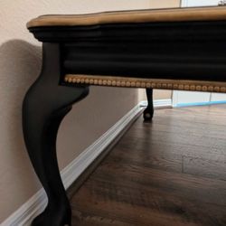Rectangle Coffee Table Black And Gold Hand Painted