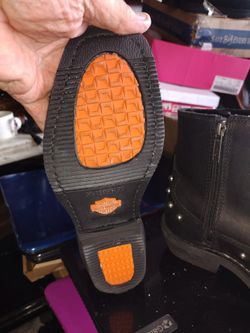 Women's Size 7 And 1/2 Harley Davidson Riding Boots Zipper Side Almost New