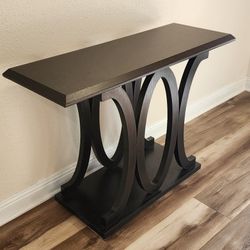 Cappuccino Standard Rectangle Wood Console Table Dimensions 42X15.5X30 