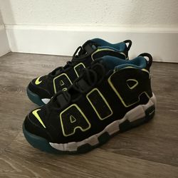 Nike Uptempo Low Black Geode Teal Kids Size 2
