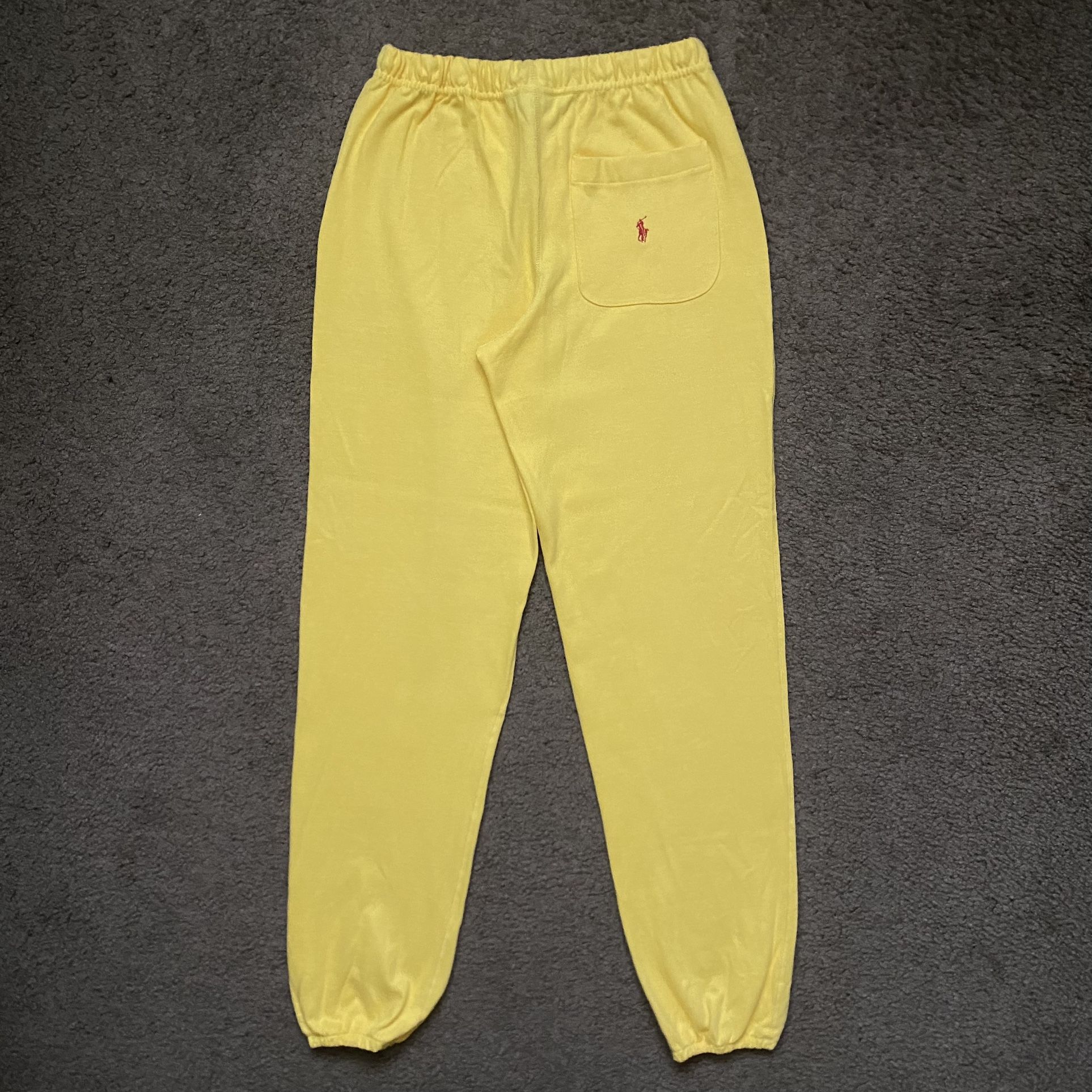 Polo Ralph Lauren Sweat Pants Mens Small Yellow Jogger Trousers Gym