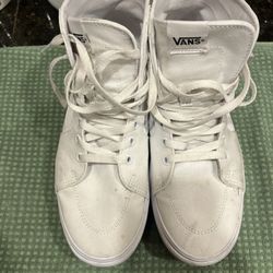 White Vans Sk8-hi Women’s 10