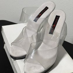 Luscious Clear heels by socialite, 402