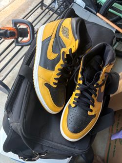 Air Jordan 1 High Black Yellow Sneakers size 11