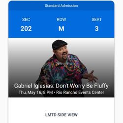 2 Tickets For Gabriel Iglesias (Fluffy)