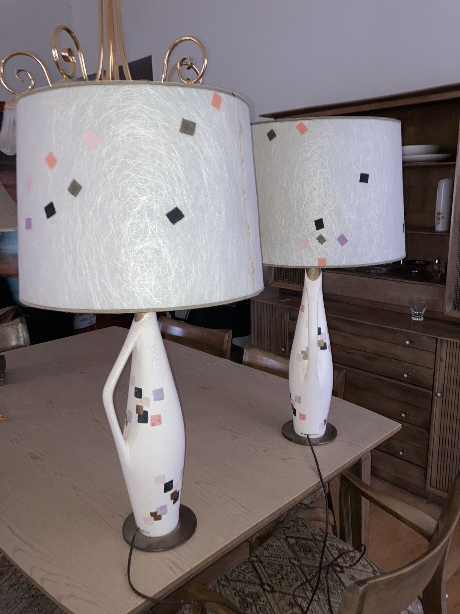 Antique 1955 Tye Of California Ceramic Lamps