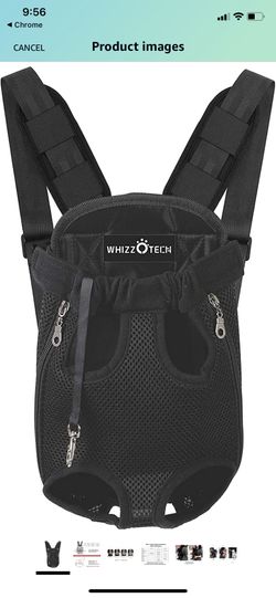 Whizzotech Adjustable Pet Carrier Backpack Pet Frontpack Carrier Travel Bag Legs Out 