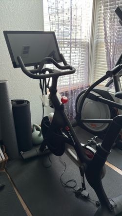 Peloton exercise bike with big screen