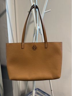 Tory Burch McGraw Pebbled Leather Tote — Tan