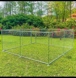 10 x10 x4.10ft Outdoor Dog Kennel Metal Big Dog Cage for Dog Playpen w/ Door Brand new still in the box