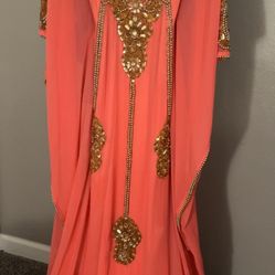 coral Maxi Gowns Evening Dress