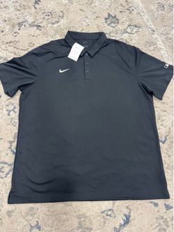 NIKE Mens Black Dri-Fit Polo Shirt Size XXL NWT