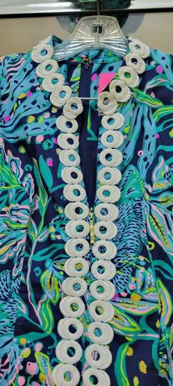 Lilly Pulitzer's Size 6 Caftan With Matching  Dramatic Turban