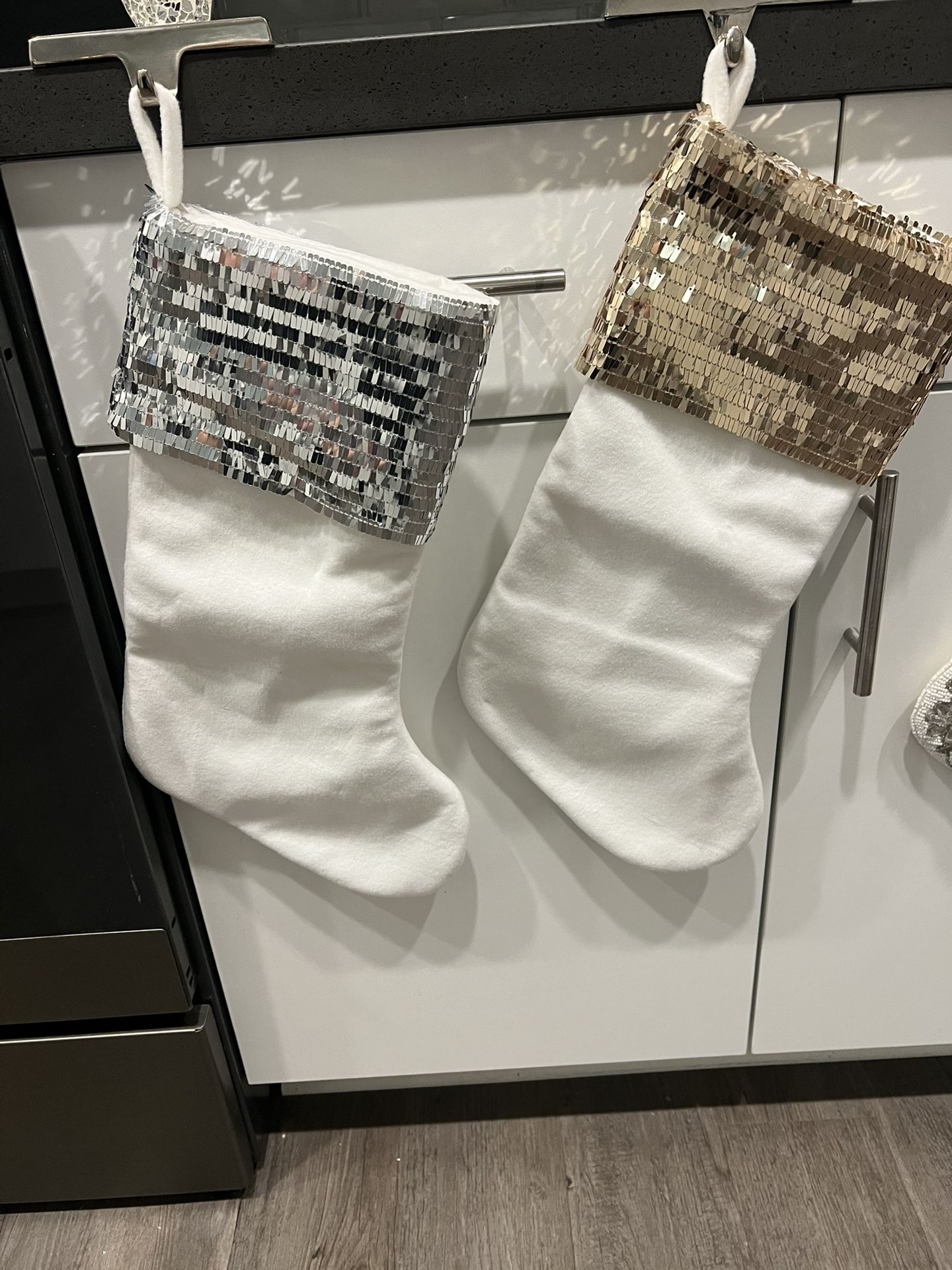 2 Plush Christmas Stockings 