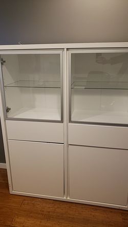 2 modern china cabinets