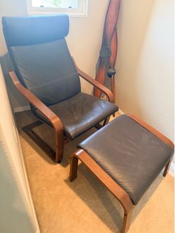 IKEA poang chair and stool