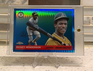 2025 Topps Chrome Platinum-#320 Rickey Henderson Blue Prizm Refractor