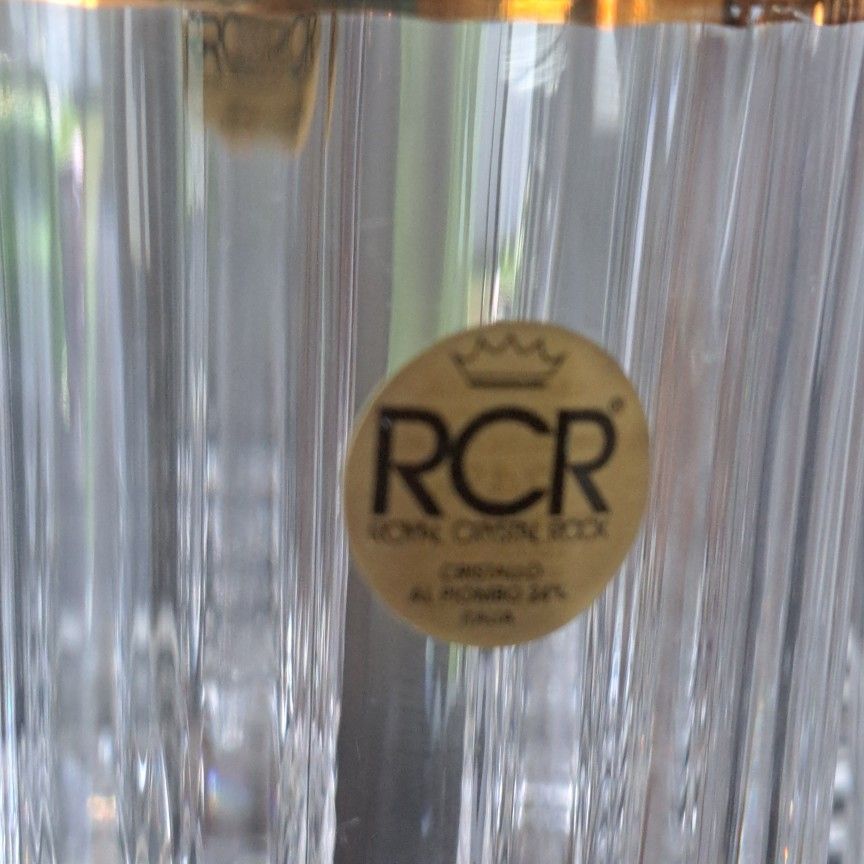 6 Vintage Italian Royal Crystal Rock