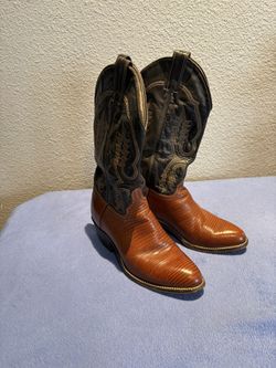 Men’s American Made Exotic Lizard Leather Western Boots 