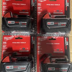 Milwaukee M18 5.0 Batteries